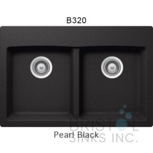 Black Topmount Sink (B320)
