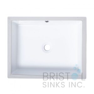 White Rectangle Undermount Vanity Bowl (B610)